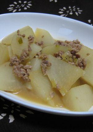 大根と豚ひき肉のピリ辛味噌煮込み♪♪-レシピのメイン写真