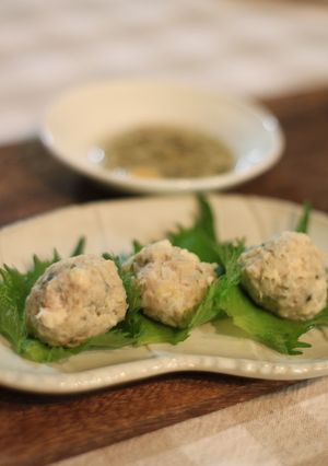 大葉入り蒸し鶏団子-レシピのメイン写真