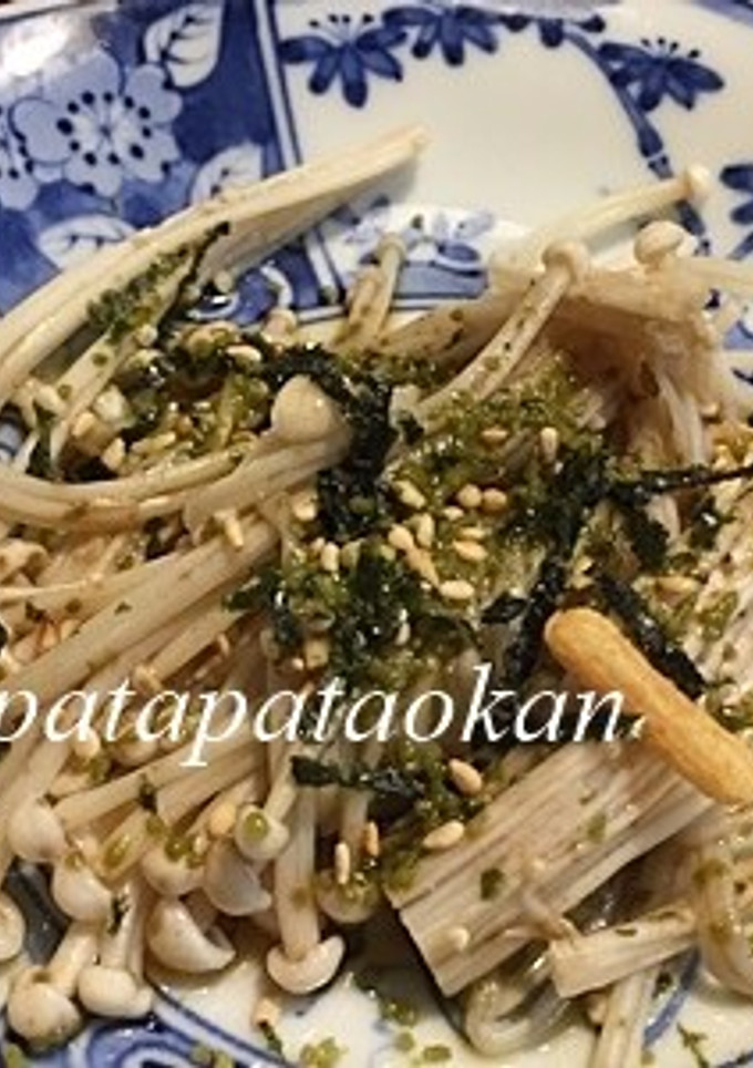 簡単！エノキとお茶漬け海苔の和え物-レシピのメイン写真