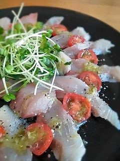 鯛のカルパッチョ(柚子胡椒ソース)-レシピのメイン写真