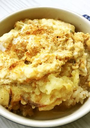 天ぷらリメイク“ふわふわ玉子とじ”丼-レシピのメイン写真