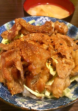豚バラのカリカリ丼-レシピのメイン写真