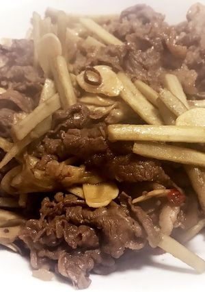 牛肉とゴボウのピリ辛炒め-レシピのメイン写真
