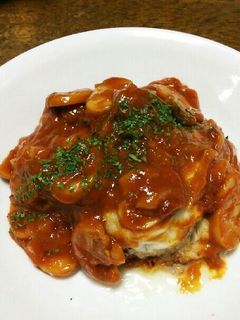 デミグラスソースのWチーズハンバーグ-レシピのメイン写真