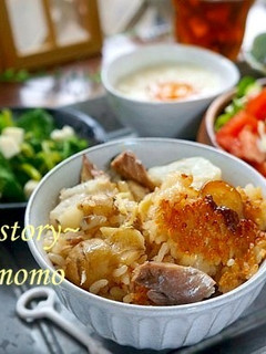 和カフェ風★菊芋とサバの炊き込みご飯-レシピのメイン写真