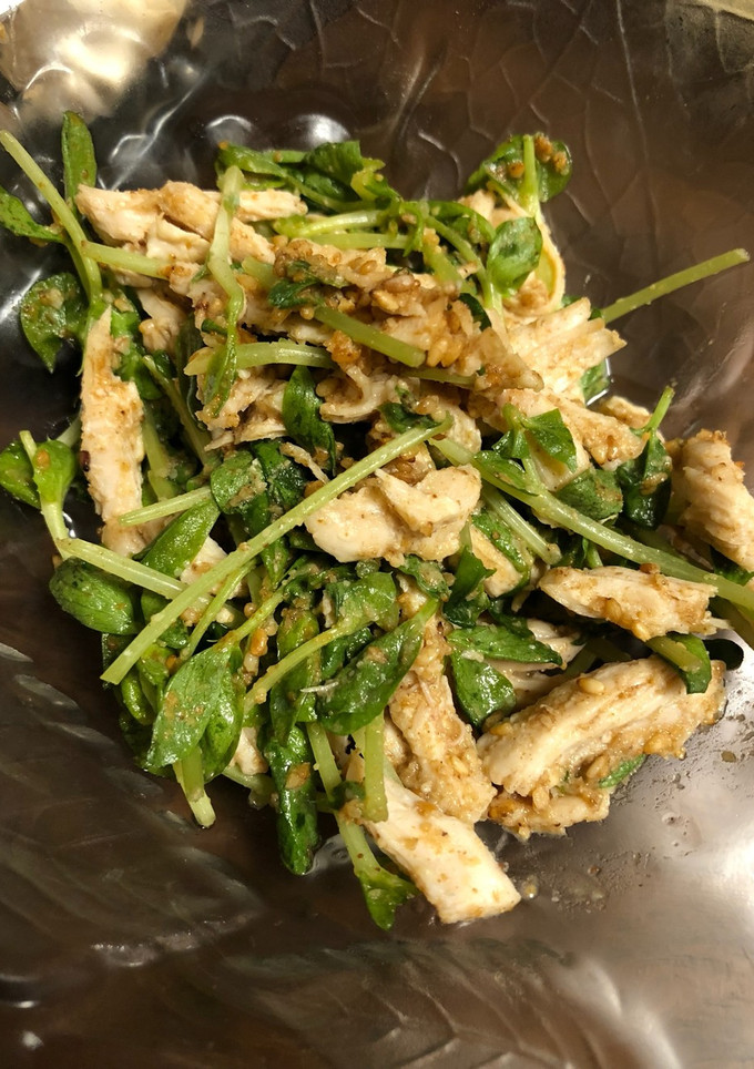 鶏むねと豆苗のゴマ和え-レシピのメイン写真