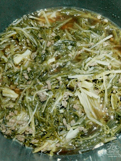 水菜と挽き肉の煮物-レシピのメイン写真