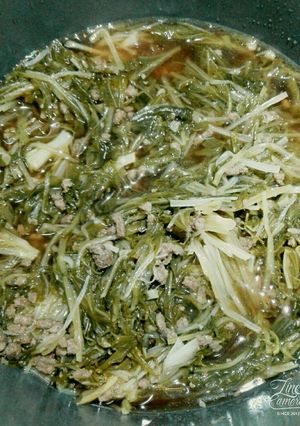 水菜と挽き肉の煮物-レシピのメイン写真