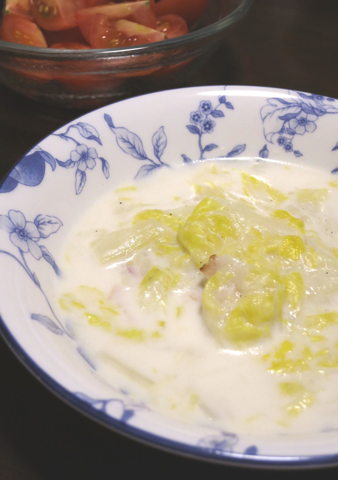 我が家の減塩　白菜のミルク煮-レシピのメイン写真
