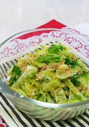 キャベツとツナの和え物(レンジで)-レシピのメイン写真