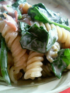 ほうれんそうとベーコンのクリームパスタ-レシピのメイン写真