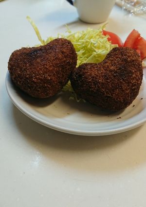 愛情たっぷりハートのキャベツメンチカツ-レシピのメイン写真