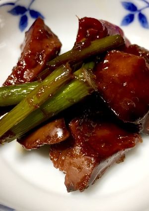 レバーとニンニクの芽の甘辛煮-レシピのメイン写真