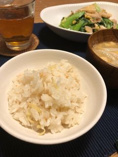 胃に優しい お鍋で炊く 生姜ご飯 ♪-レシピのメイン写真