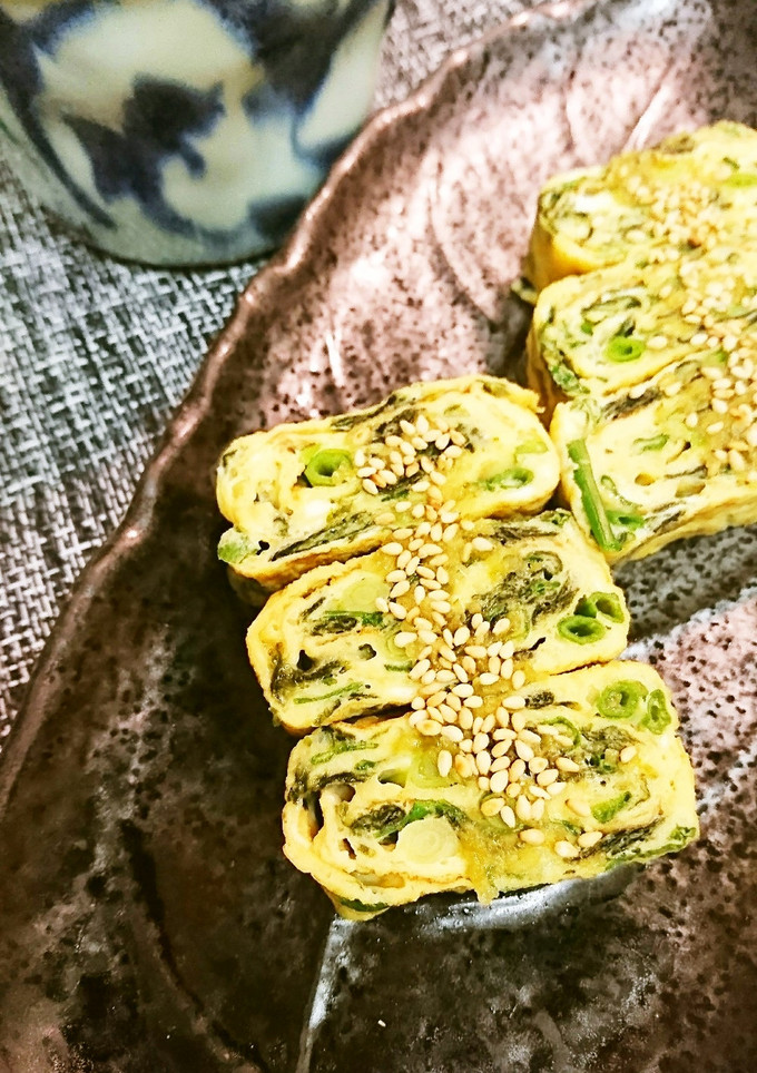 小ネギ卵焼き〜ゆず胡椒添え-レシピのメイン写真
