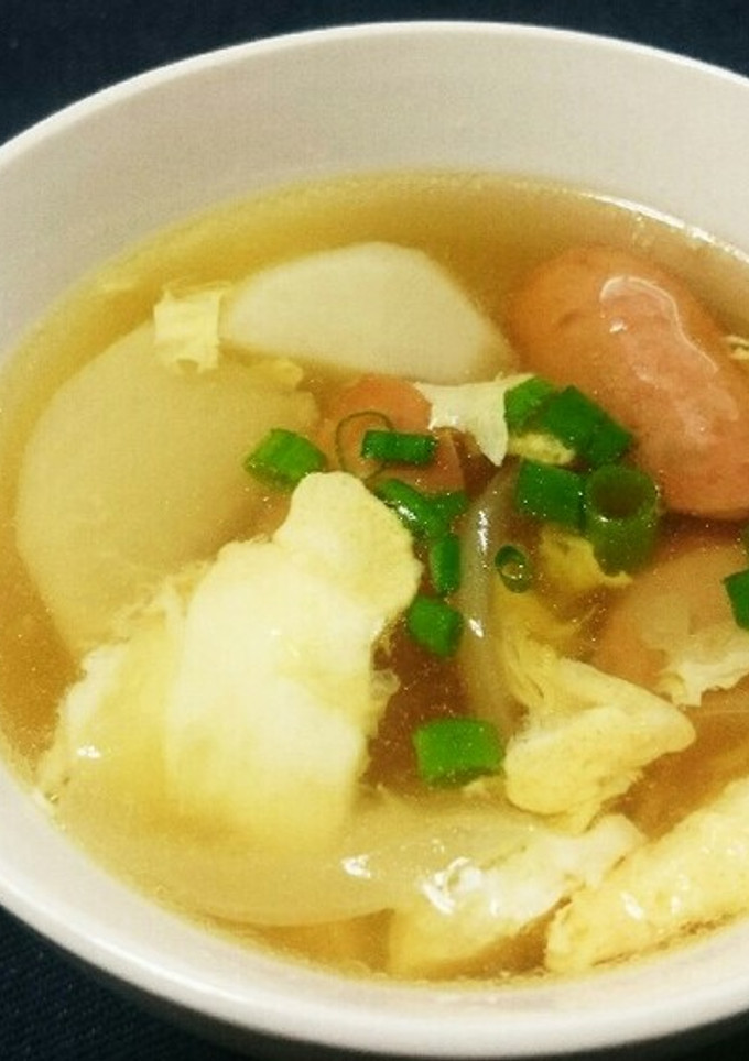 簡単！美味！蕪ウインナー玉ねぎの卵スープ-レシピのメイン写真