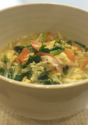 大根の葉で。卵とじうどん。-レシピのメイン写真