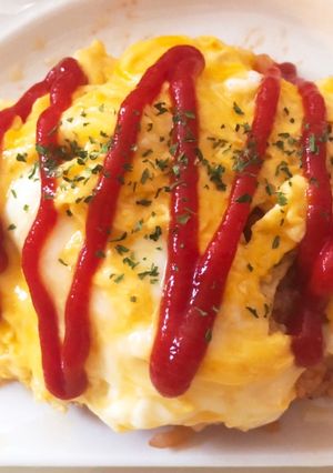 ♡卵焼くだけ！レンジでオムライス♡-レシピのメイン写真