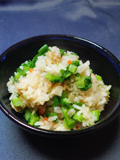 菜の花とホタテのご飯-レシピのメイン写真