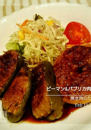 ピーマン&パプリカ肉詰め-レシピのメイン写真