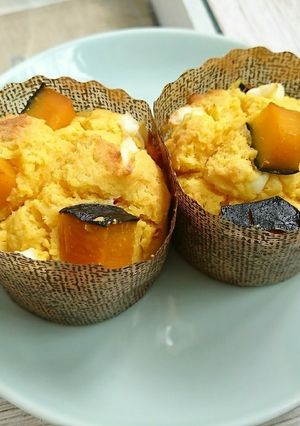 かぼちゃ煮のあまりでしっとりマフィン-レシピのメイン写真