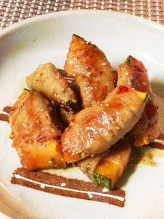 かぼちゃ豚肉巻き⭐甘辛ゴマ照り焼きソース-レシピのメイン写真