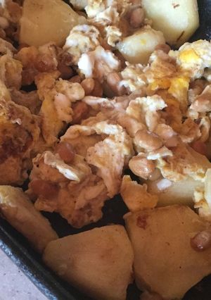 納豆とリンゴのスクランブルエッグ-レシピのメイン写真
