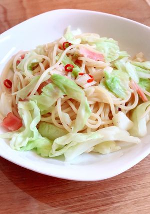 簡単★キャベツのペペロンチーノ-レシピのメイン写真