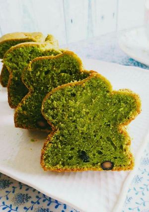 ふわふわ♡宇治抹茶と黒豆のパウンドケーキ-レシピのメイン写真