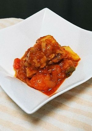 簡単！野菜たっぷり☆鶏肉のトマト煮♪-レシピのメイン写真