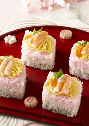 食卓に春がやってきましたよ♪ひし餅寿司-レシピのメイン写真