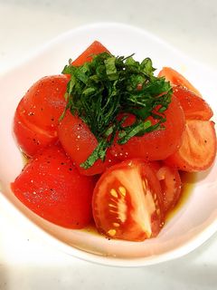 黒コショウ香るトマトのおひたし-レシピのメイン写真