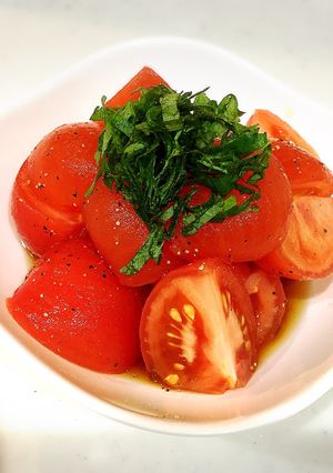 黒コショウ香るトマトのおひたし-レシピのメイン写真