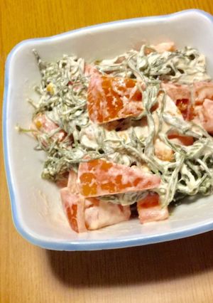トマトと昆布のワサビマヨ和え-レシピのメイン写真
