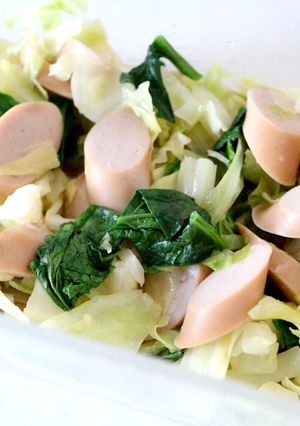 レンジで簡単☆蒸しキャベツウインナー-レシピのメイン写真
