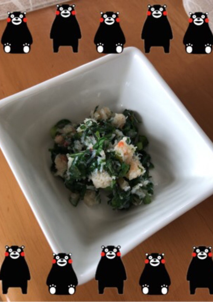 弁当のおかず☆カニ缶と春菊和え♡-レシピのメイン写真