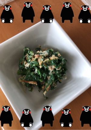 弁当のおかず☆春菊のおかかマヨ和え♡-レシピのメイン写真