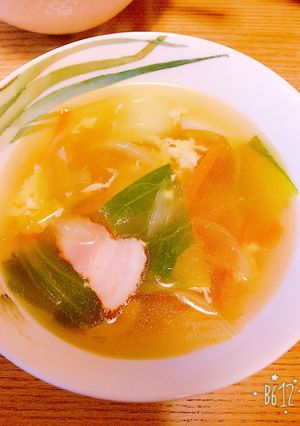 簡単！チンゲンサイのあったかスープ-レシピのメイン写真