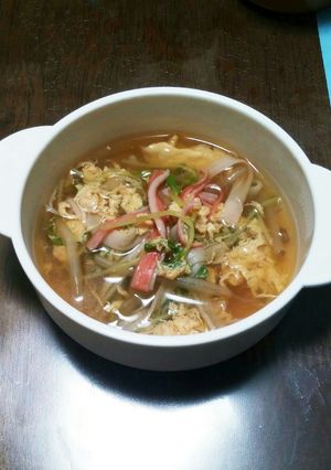 もやしと豆苗のスープ-レシピのメイン写真