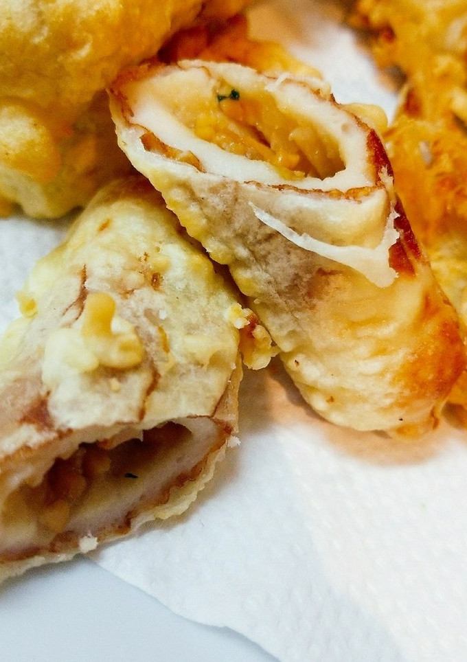 ちくわ納豆の包み揚げ♡-レシピのメイン写真