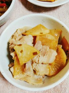 簡単♪豚肉と大根のポン酢炒め-レシピのメイン写真