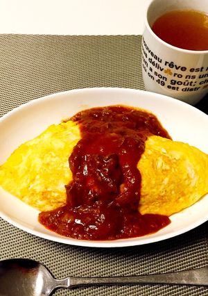 ハヤシで簡単！チーズオムライス-レシピのメイン写真