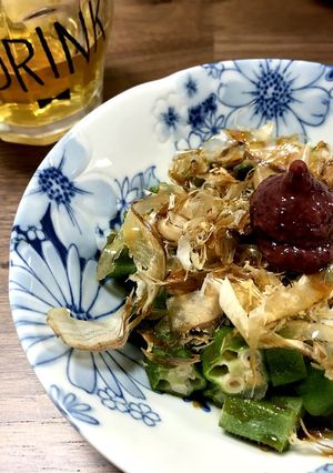 ビールが進む…オクラ梅まぶし！-レシピのメイン写真