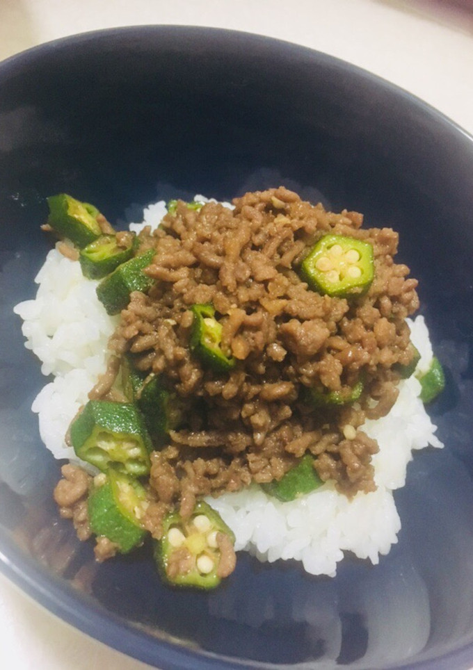 オクラinそぼろ丼風-レシピのメイン写真