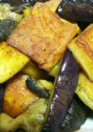 はんぺんとナスと茸のバタカレー炒め-レシピのメイン写真
