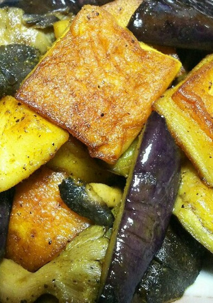 はんぺんとナスと茸のバタカレー炒め-レシピのメイン写真