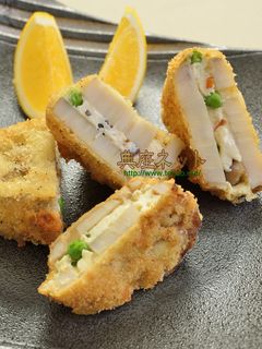 レンコンの挟み揚げ 精進料理-レシピのメイン写真