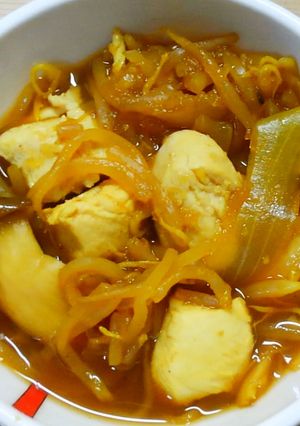 鶏ささみともやしと玉ねぎの和風カレー煮❀-レシピのメイン写真