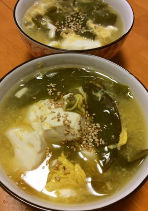 めかぶと豆腐の酸辣湯スープ-レシピのメイン写真