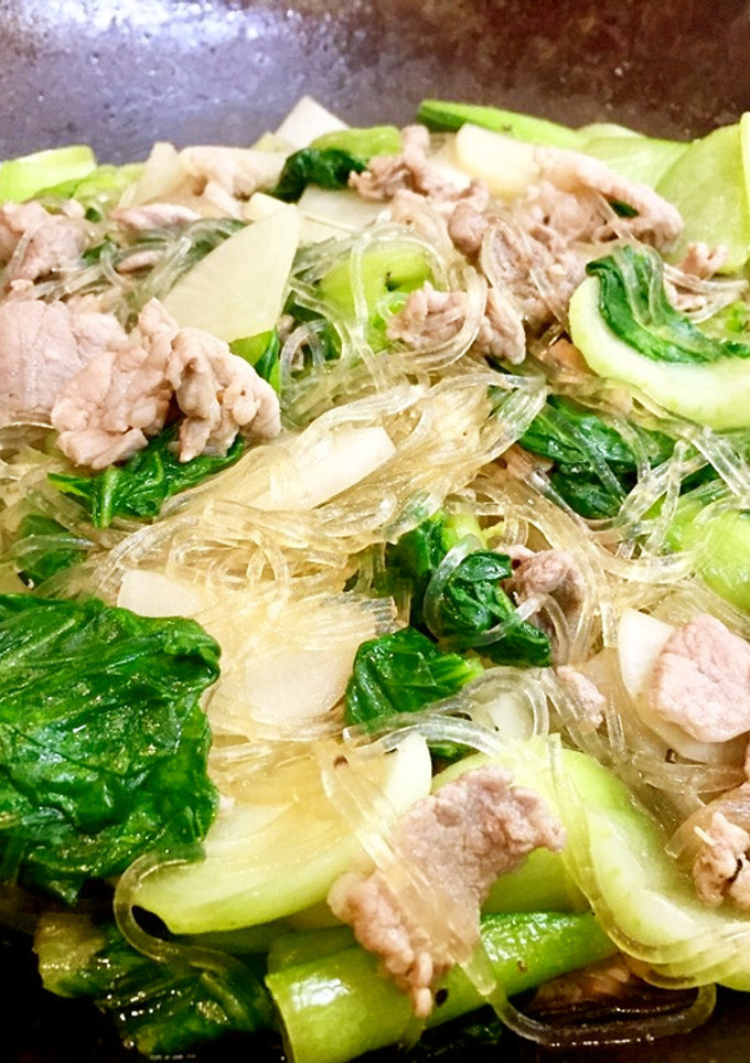 青梗菜と豚肉・大根・春雨炒め-レシピのメイン写真